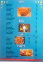Annapurna circle, menu in guest house