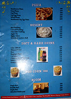 Upper Pisang menu