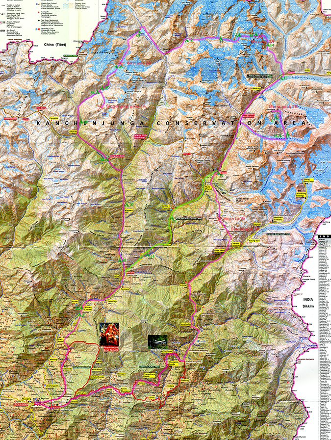 Map of Kanchenjungaconservation area